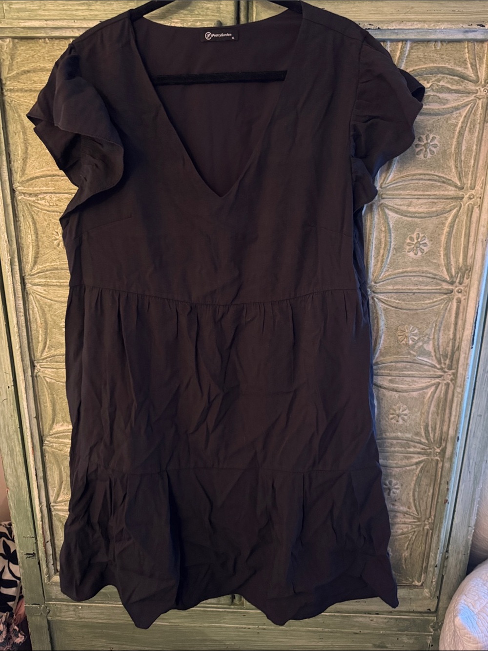 Baby doll black dress. XL. PrettyGarden
